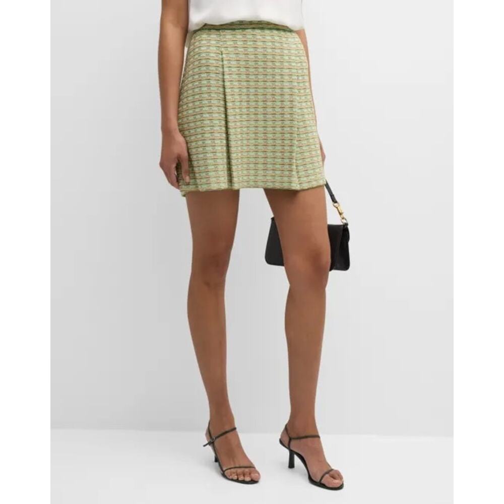 Misook  Pleat Detail Soft Tweed Knit Skirt
